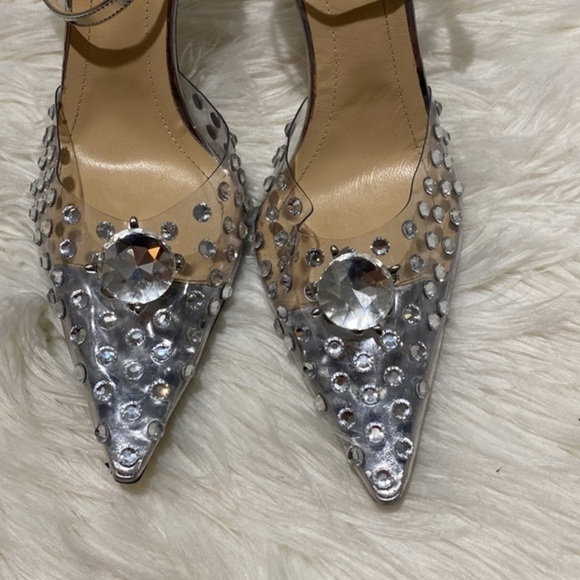 Mach and Mach‎ Crystal Embellished Clear Ankle Strap pump - Picture 11 of 12